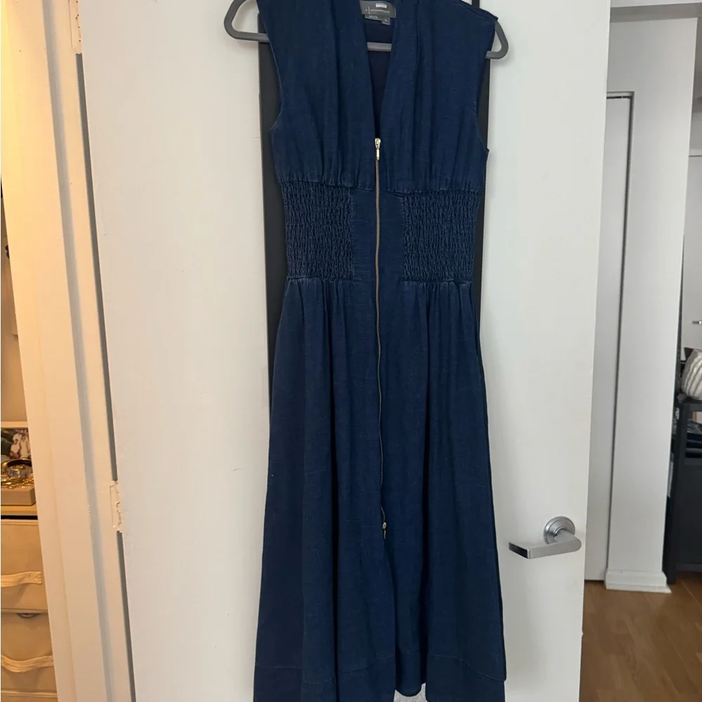 Anthropologie Tommie Denim Blue Midi Dress - Picture 1 of 4